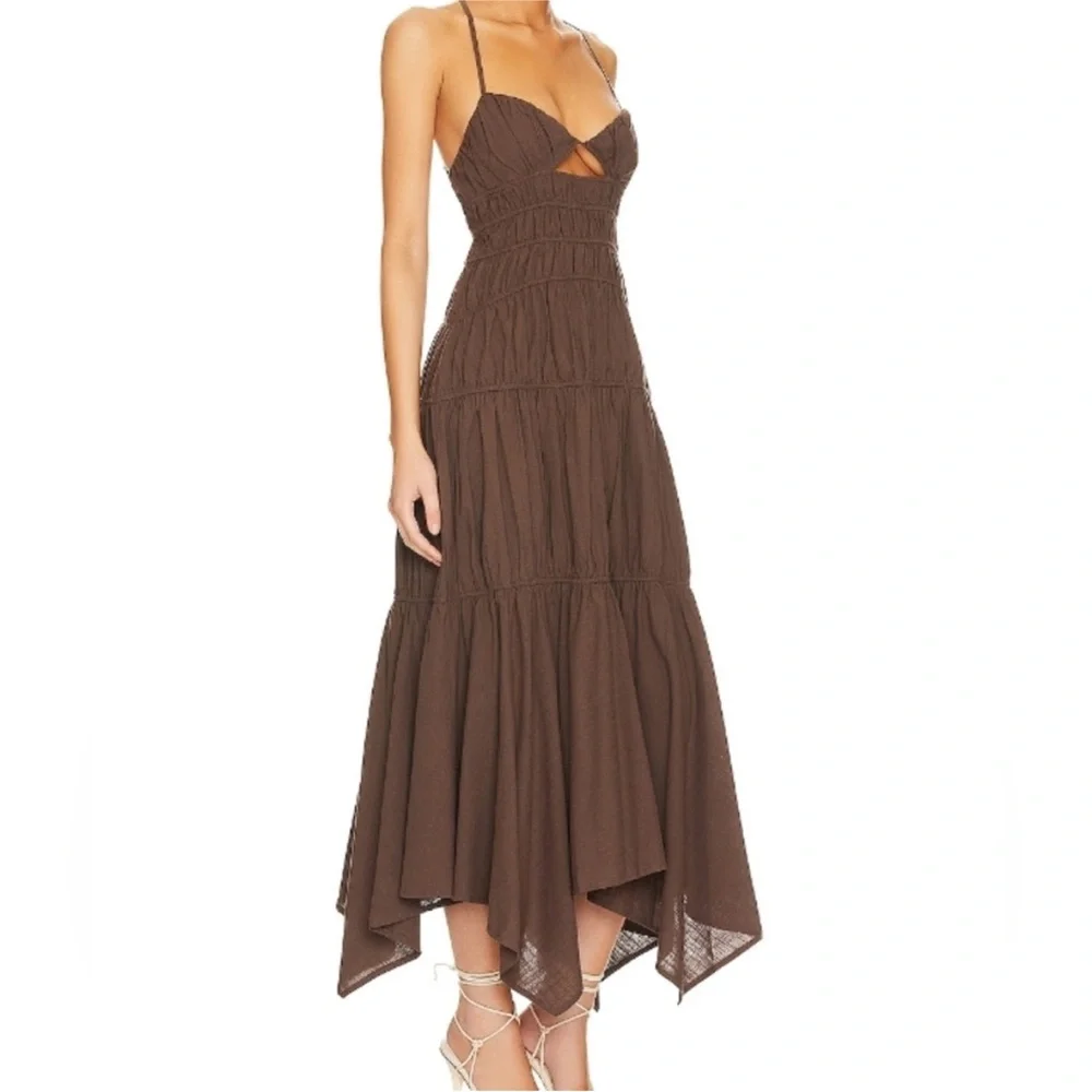 NWOT SNDYS Tahlia Dress in Chocolate - Picture 2 of 3
